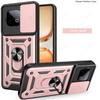 Slide Lens Armor Funda for Vivo IQOO Z10 Turbo Pro 5G China Case for Vivo Y300 GT 5G China Case Magnetic Ring Stand Holder Cover