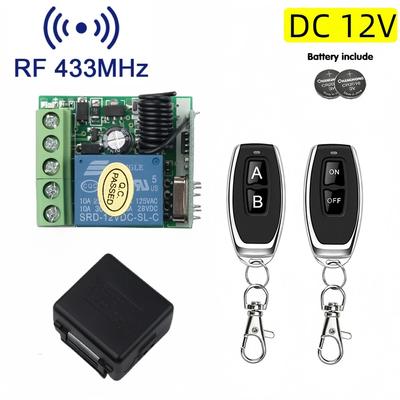 433 Mhz Universal Gate Remote Control Switch DC 12V 10A Relay Receiver Mini Module Remote Control for Gate LED Garage Door