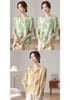 2026 New Chinese Style Spring/Summer Seven-Sleeve Chiffon Top for Middle-Aged and Elderly Women