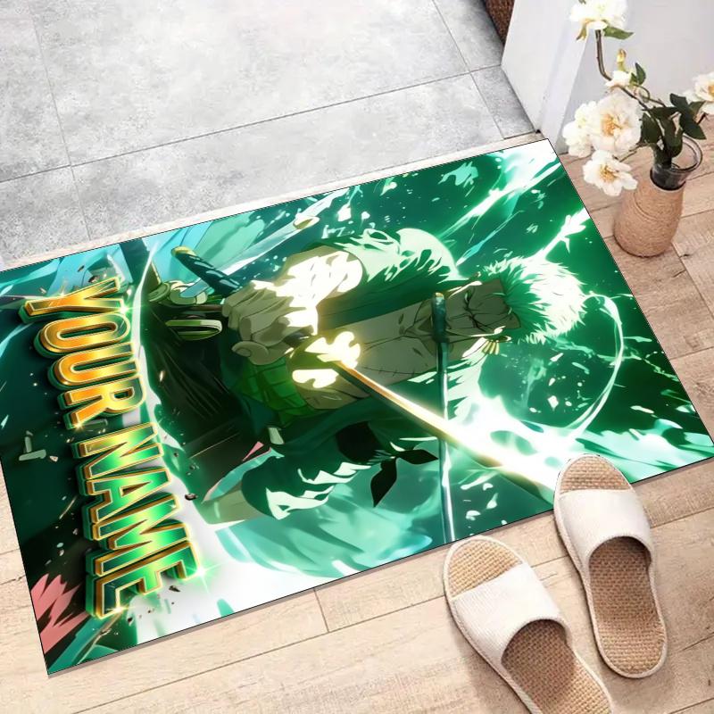 Zoro Design Area Rug Personalized Name- Non-Slip, Soft & Cozy Floor Mat for Living Room, Office - Indoor/Outdoor Carpet