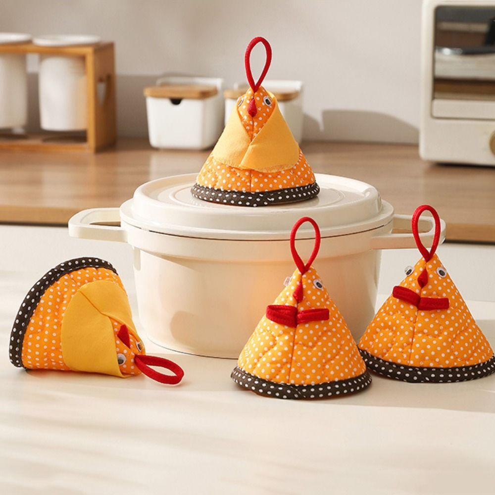 Chicken-shaped Triangle Pot Handle Cap Non-Slip Pot Handle Ear Cap  Hot Dishes Protection
