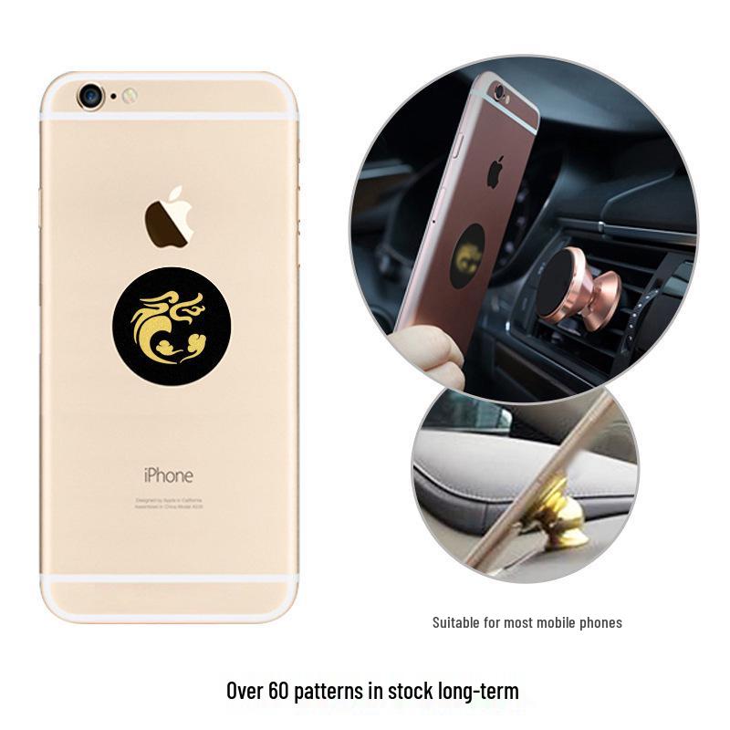 Cartoon Magnetic Car Phone Holder with Strong Suction and Adhesive Iron Sheet