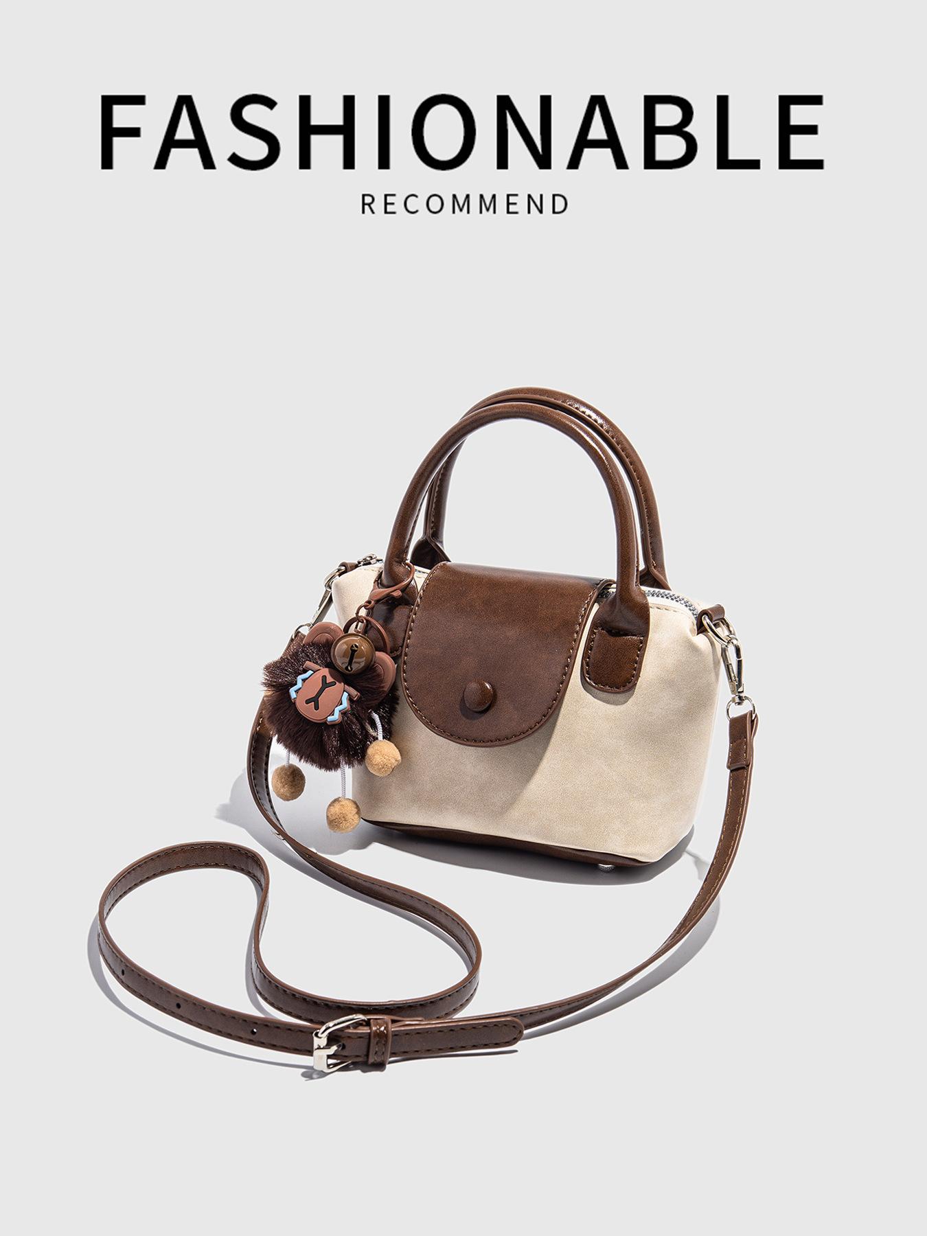 Retro portable dumpling bag all-match one-shoulder messenger bag commuter small bag female