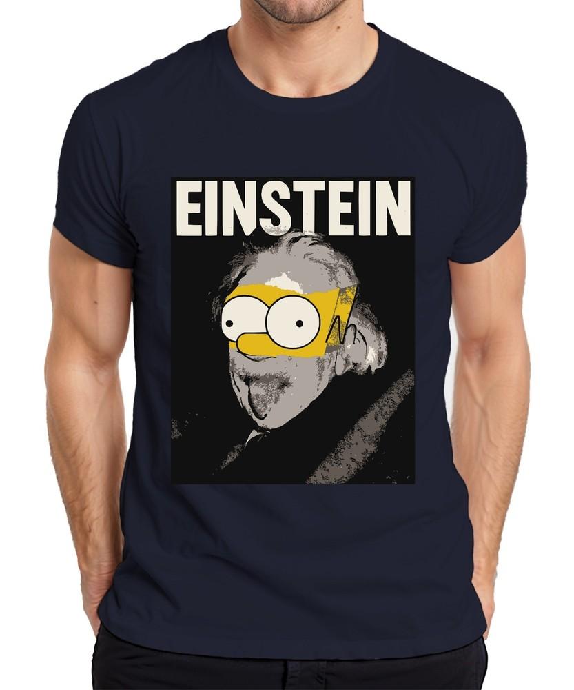 Einstein Parody Simpsons Mashup Nerd Physics Science Retro Unisexs TShirt S