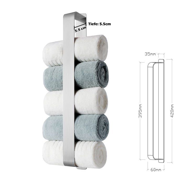 Porte-serviettes - YINTAR - Sudeery - Acier Inoxydable - Fixation Autocollante - 42 cm