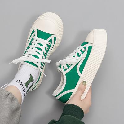 Canvas Shoes Women's 2025 Spring and Summer New Versatile Little White Shoes Casual Board Shoes Women's Muffin Platform Biscuit Shoes Women's B518