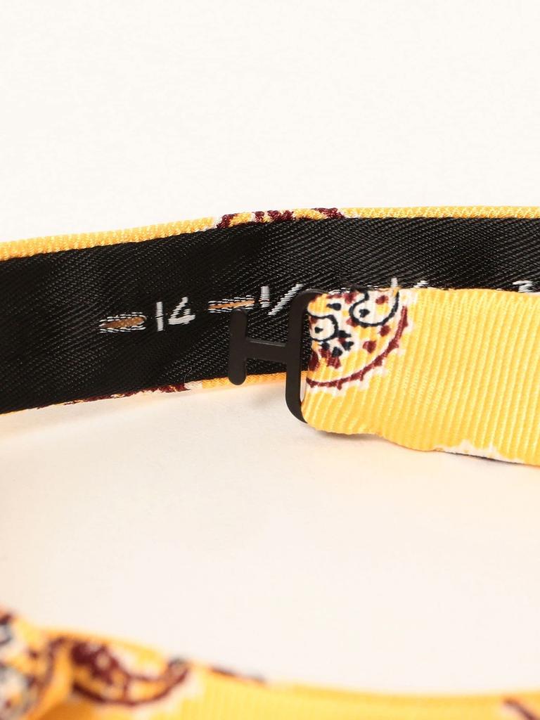 [BEAMS PLUS] Silk Big Paisley Bow Tie for Men, Yellow, One Size, 38440073107
