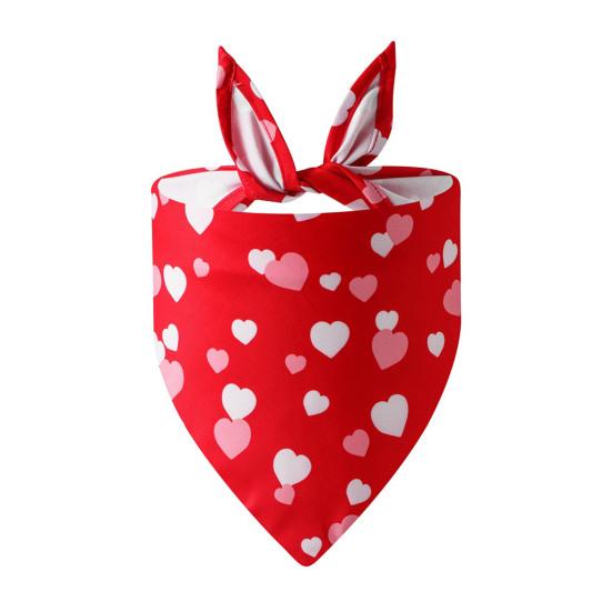 Pet Saliva Wipes Adjustable Strap Exquisite Heart Pattern Pet Cleaning Cloth Pet Valentine Day Party Birthday