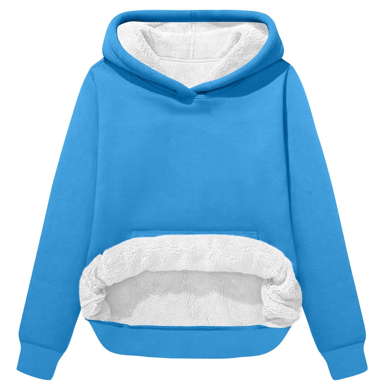 

Жіноча модна повсякденна універсальна повсякденна оксамитова толстовка з капюшоном і довгим рукавом, однотонна верхня толстовка XL