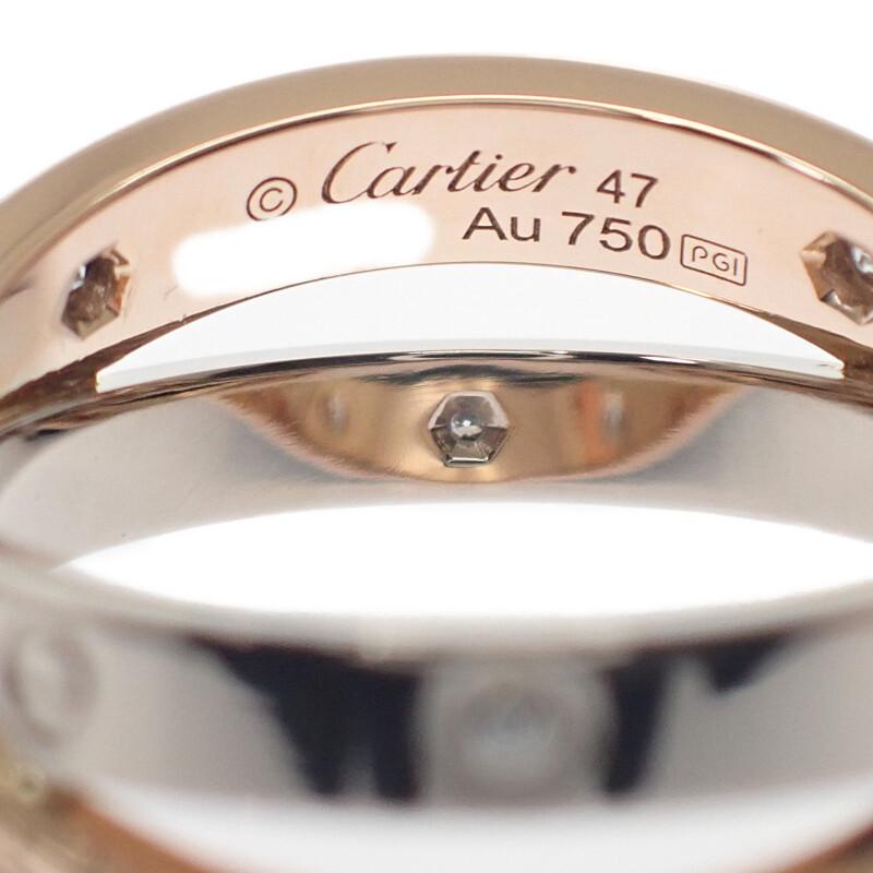 CARTIER  B4094347 #7(JP Size) ring K18 Pink Gold/K18 white gold Women