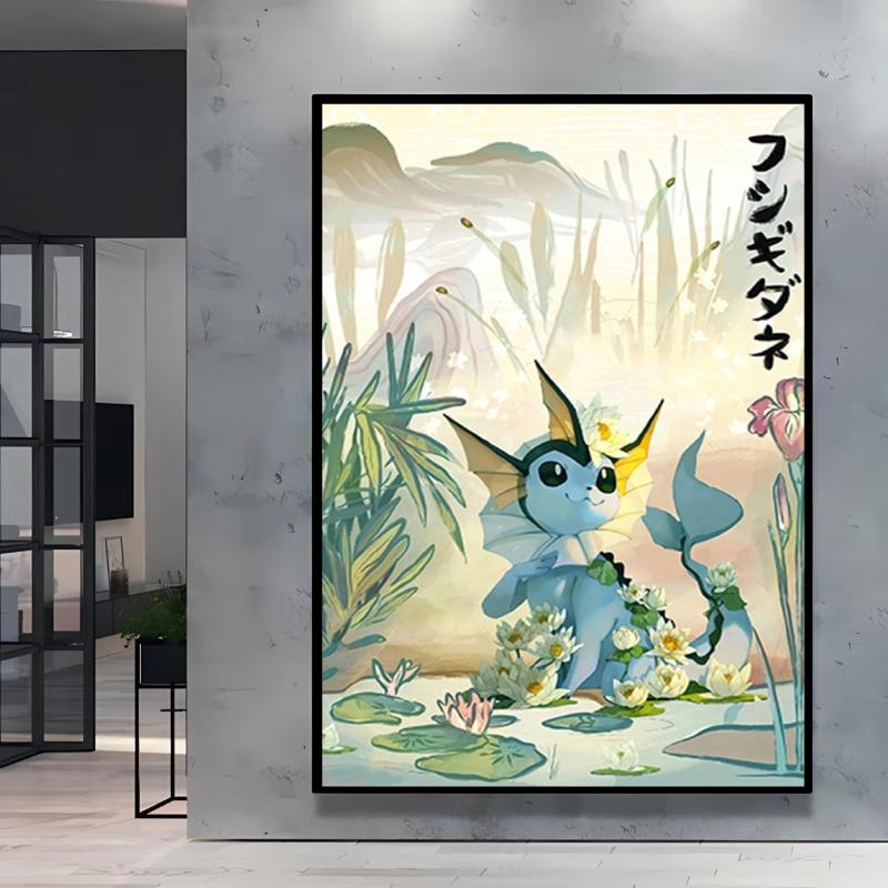 Canvas Artwork Painting Pokemon Pikachu Picture Home Decor Classic Character Images Spray Painting Home Decor Holiday Gift