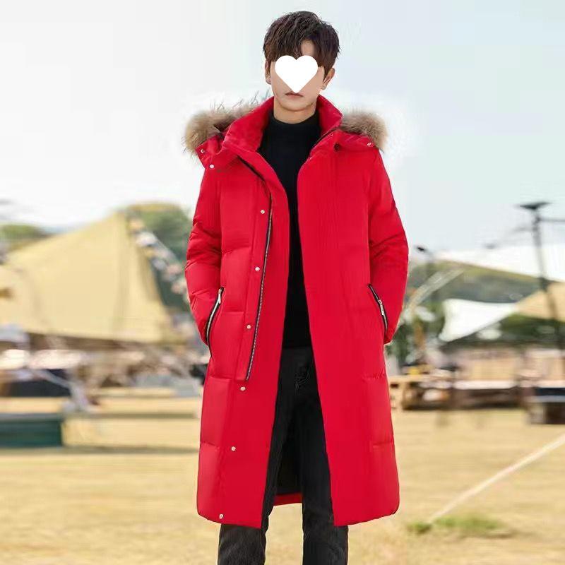 Down Jacket Men's Medium and Long Winter New Korean Version Trend Thickened Knee Loose Large Size Men's Jacket