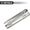 Motoforti Universal Motorcycle Exhaust Pipe Heat Shield Curved Motorbike Heat Insulation Cover, 226x60mm, Durable, Stainless Steel, Silver Tone, 1