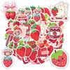 35pcs-50pcs Whimsical Nature Stickers Cute Strawberry Animal Stickers Stationery Stickers For Suitcase Fridge Phone Luggage DIY