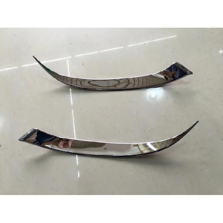For Mazda 2 Demio 2015 2016 2017 2018   ABS Chrome Front Headlight Eyebrow Strips Cover Trims Car Styling Accessories