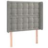 VidaXL Headboard with Ears Light Grey 83x16x118-128 Cm Velvet3120044