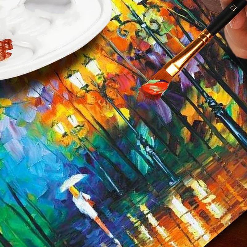 DIY24 Color Acrylic Paint Set Non-toxic and Durable 12ml Tube Drawing Painting Pigment Hand School Wall Artist Supplies