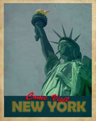

COME VISIT NEW YORK RETR Metal Tin Sign Pub Bar man cave garage Shed GiftAluminum 20x30cm（7.8x11.8inch）