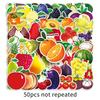 50pcs Waterproof Fruit Cartoon Stickers for DIY Stationery and Planners