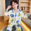 2026 Boys' Long Sleeve Pajama Set - Egg Party Spring/Autumn Home Wear for Middle School Kids