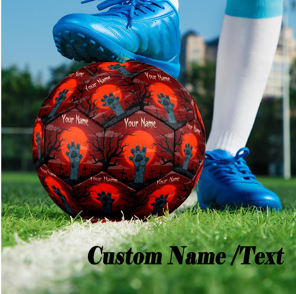 Custom Text Size 5 Soccer Ball, Standard Match Football For OutdoorPet Sematary