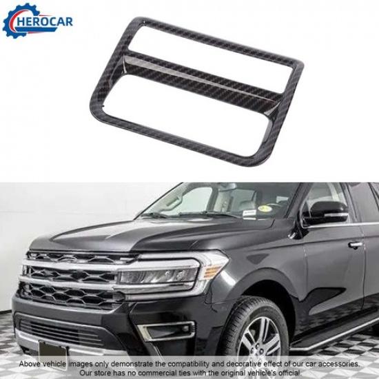 Carbon Fiber Headlight Switch Control Trim Frame Cover For Ford Expedition 22-24
