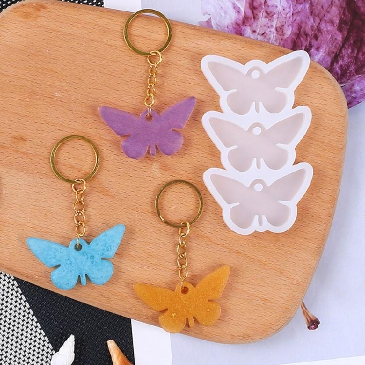 Butterfly Necklace Keychain Mold Silicone Pendant Mold Earrings Ornament Mold