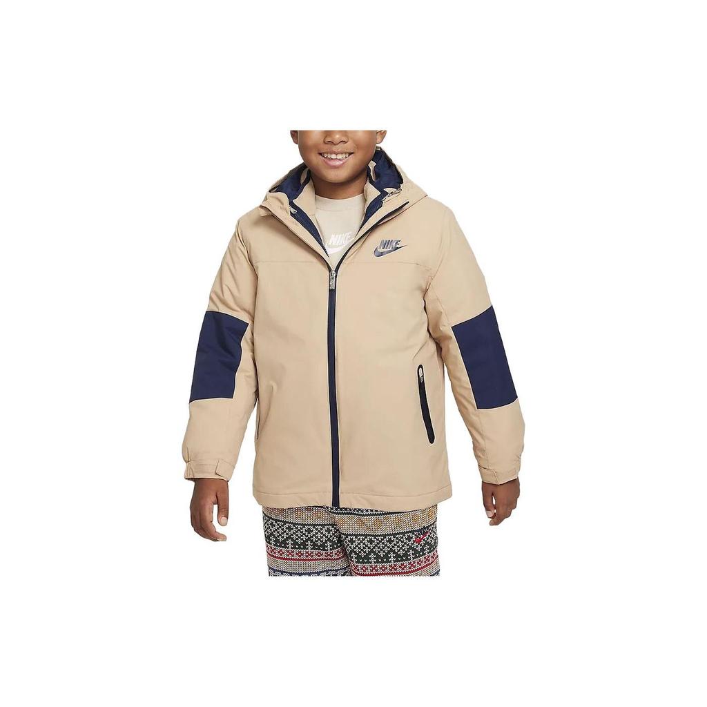 Nike Color Block Hooded Casual Jacket Kids Jackets Yellow FV5999-200