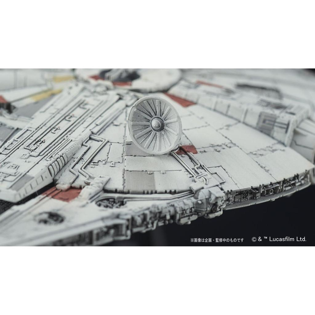 BANDAI SPIRITS Star Wars Vehicle Model 006 Millennium Falcon Color-coded Plastic Model (New Package Version)