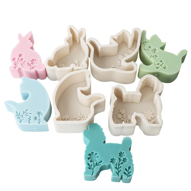 Silicone Molds Resin Crafting Molds Candle Making Moulds Animal Shape Creative Crafting Mold Hand-Making Supplies