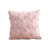 New Quilted Quilted Embroidered Pillow Case Rabbit Fur Sofa Pillow Core-free Bedside Pillow Office Backrest Cushion