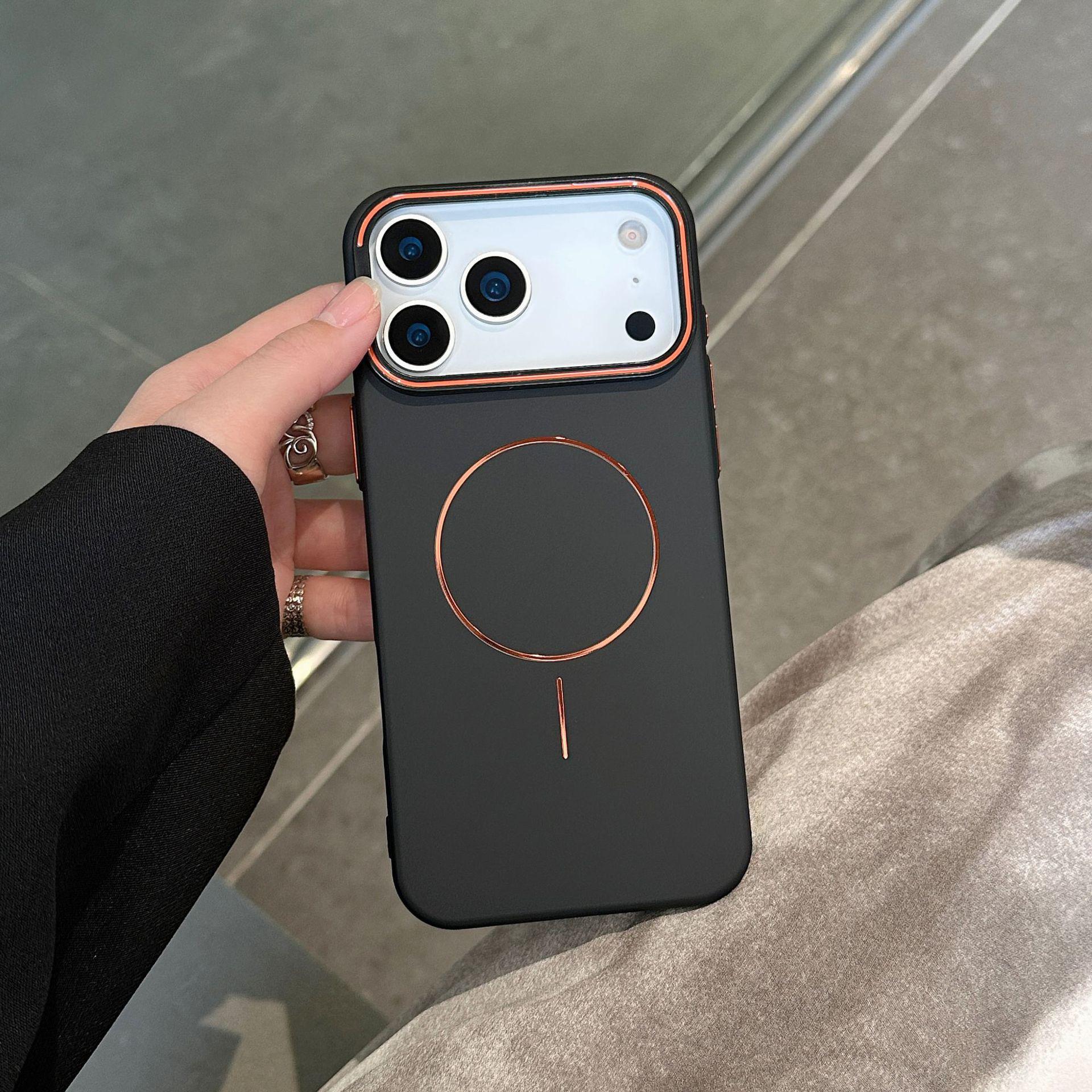 

iPhone 17 Pro Max Gilded Lens Bracket Case with Magnetic Ring iPhone 15 Pro Max