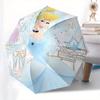Cinderella, Castle Automatic Opening and Closing Umbrella - 8 Ribs Portable Folding Umbrella with Plastic Handle, Suitable for Leisure and H