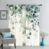 2pcs Lush Greenery Bliss Printed Blackout Door Curtains, Ideal for Living Room, Bedroom, Study, and Home Decoration
