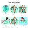 Non-Inflatable Baby   with Canopy Infant Lying Swimming   Pool Swim Trainer for 3-24 Months Baby