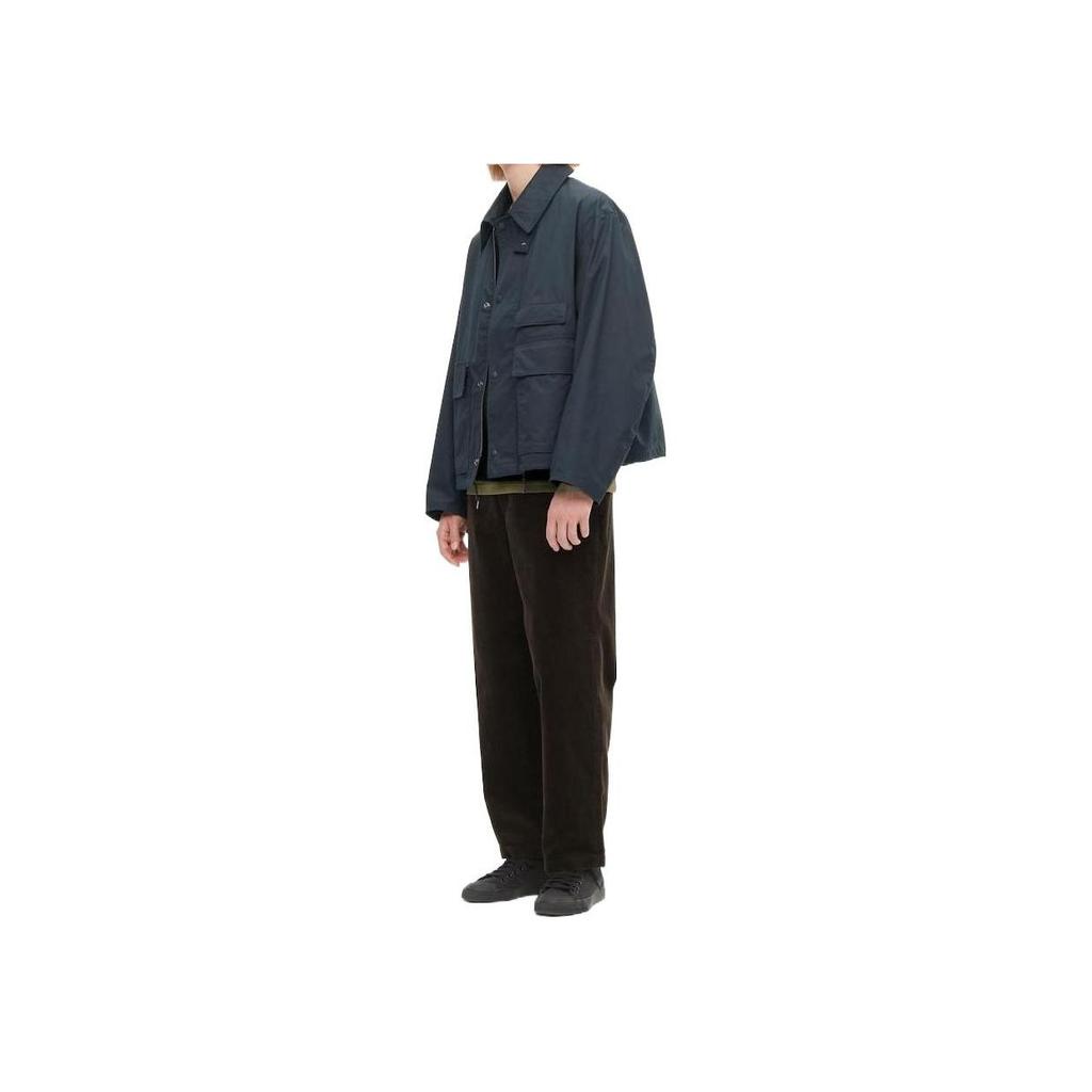 UNIQLO Solid Color Lapel Single-Breasted Casual Jacket Unisex jackets Ocean-Blue 452170