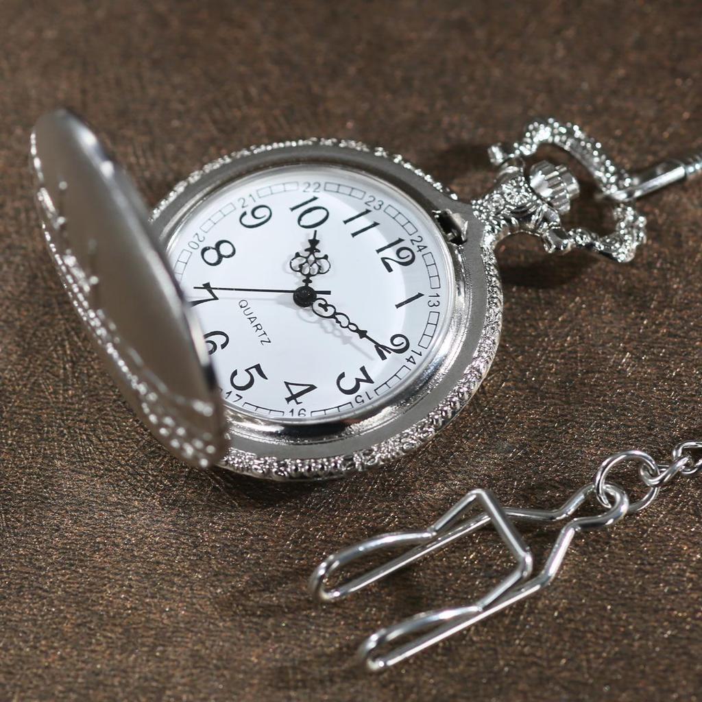 Universelle Retro Automatische Klappanhänger Taschenuhr Halskette