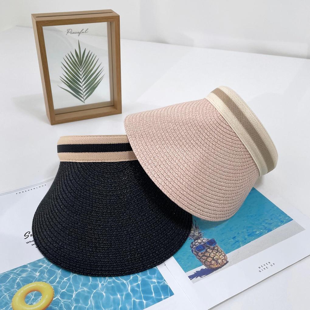Women's Men's Couple Daily Simple Straw Sun Cap Hat
