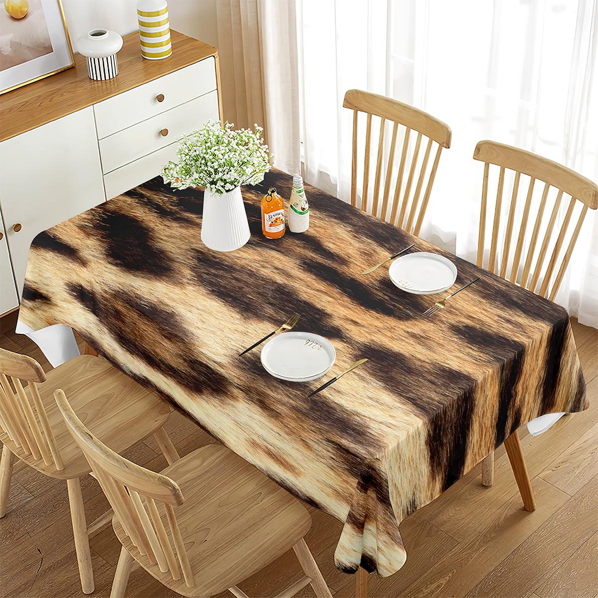 Tafelkleed met Dierenbont Wilde Dierenbont Tijger Zebra Giraffe Luipaard Rechthoekig Tafelkleed Woonkamer Eetkamer Banket Decoratie 70x70cm