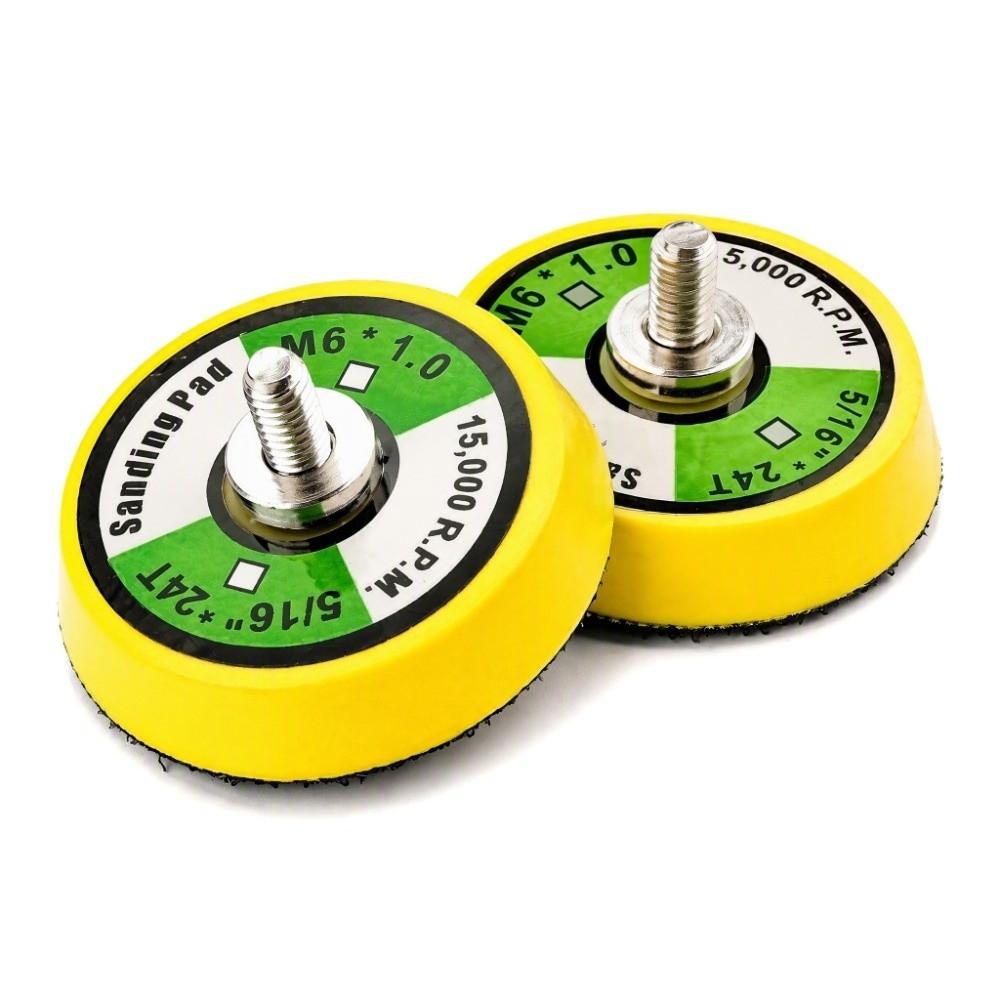 2pcs M6x1 Thread Hook and Loop Backing Pad 15000 RPM Rated Polisher Backing Pad  Sanding Task