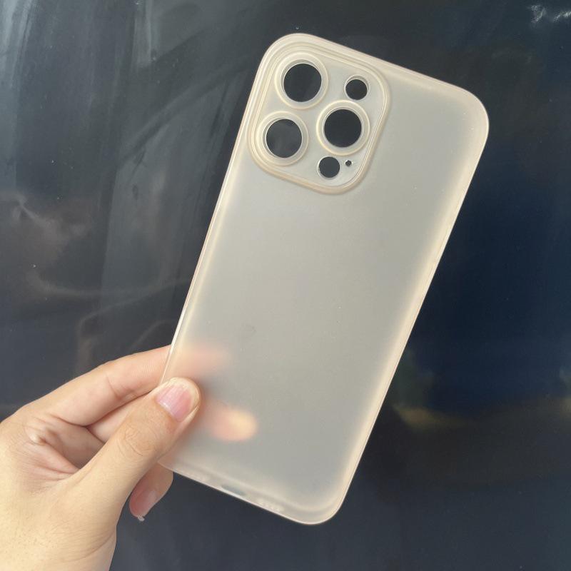 Transparent Premium Orange Anti-Fingerprint Phone Case for iPhone 17 Pro Max – Fully Covered Buttons