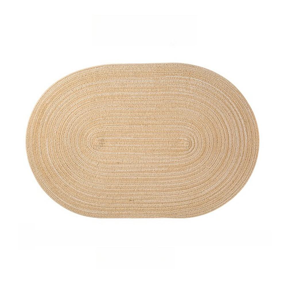 Non Slip Cup Mat Oval Placemats Washable Heat Insulation Tablemats for Dining Party Table Decorations Kitchen Accessories Placemats