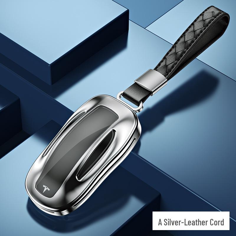 Tesla X & Model S Key Cover: Aluminum Alloy with Leather Rope