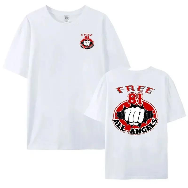 Hells Angels World T-Shirt Men Fashion Support 81 Printing Tshirt Oversized Short Sleeve Men Graphic Hell's Angels Cotton Tees