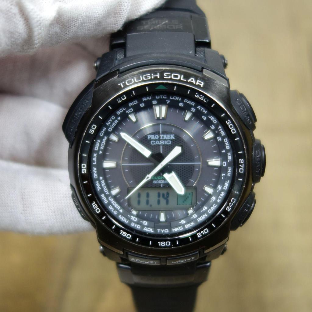 Used Casio CASIO PRO TREK TOUGH MVT Solar Radio Watch PRW-5100-1JF Pro Trek Outdoor Camping Climbing