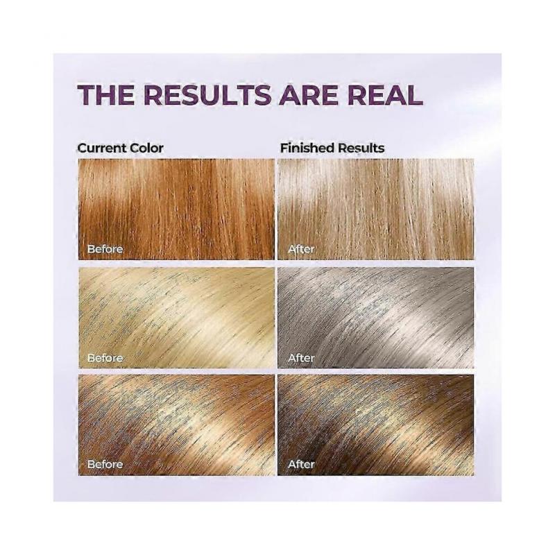 Maca Purple Hair Mask and Purple Shampoo Set,Maca Essence Purple Shampoo,Neutralizes Brass & Yellow Tones for Blonde Silver Gray Highlighted Hair