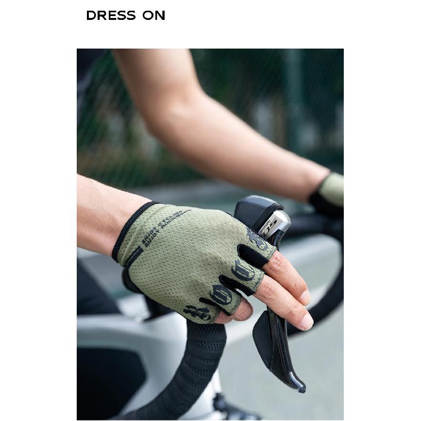 ROCKBROS Half Finger Gloves SBR Palm Pads Breathable Anti-shock Cycling Gloves High Elasticity Fitness Bicycle Fingerless Gloves