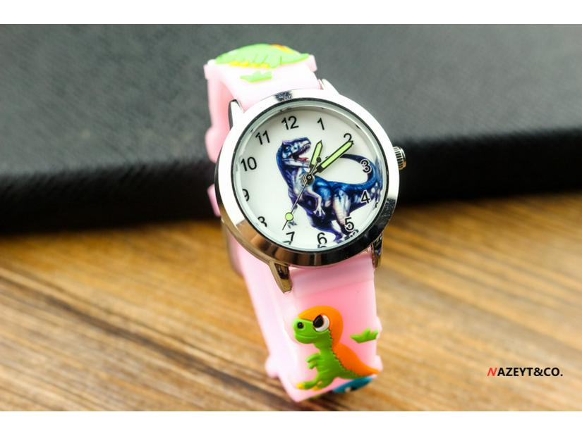 Children's 3D Dinosaur Silicone Watch - Cute Cartoon Animal Gift for Students