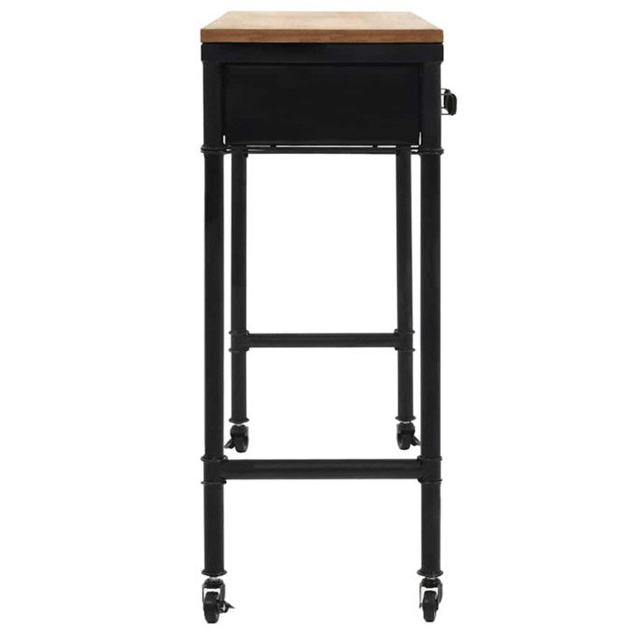 Table console vintage en MDF et bois de sapin - VIDAXL - 100 x 33,5 x 80 cm - Noir - Lot de 4