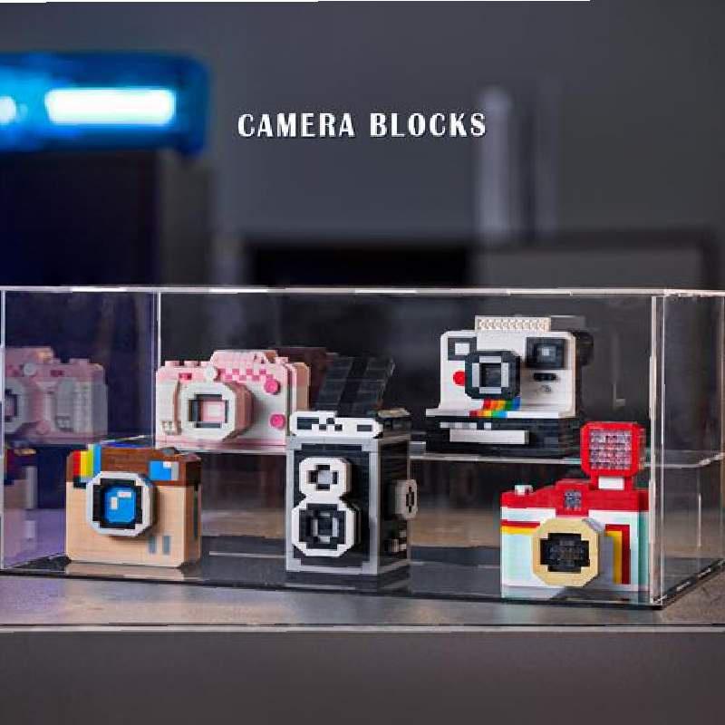Vintage Retro Camera Building Blocks Toy For Kids Diy Plastic Assembly Toy Set With Abs Plastic Material 460-645 Blocks Included